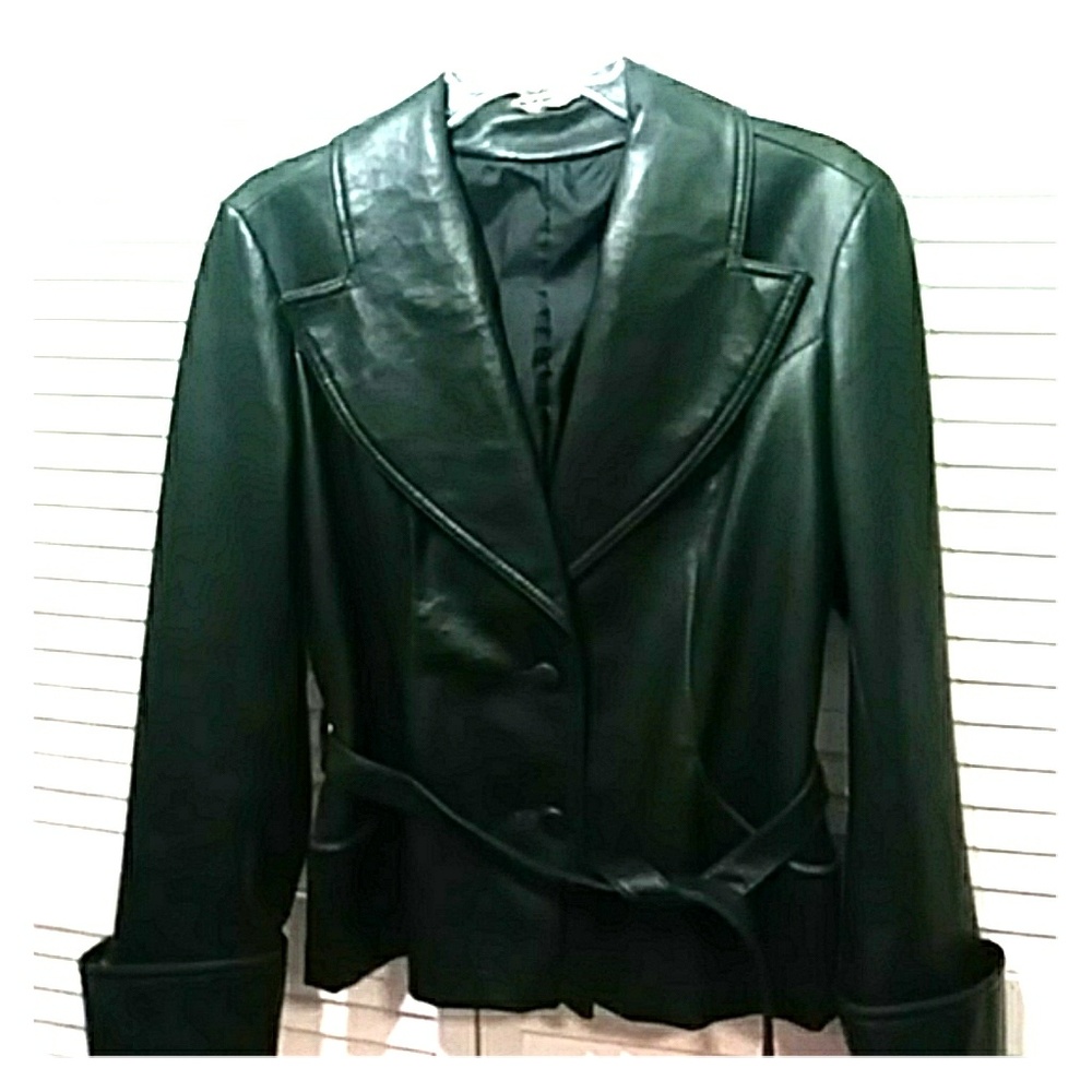 Hunter Green Belted Jacket